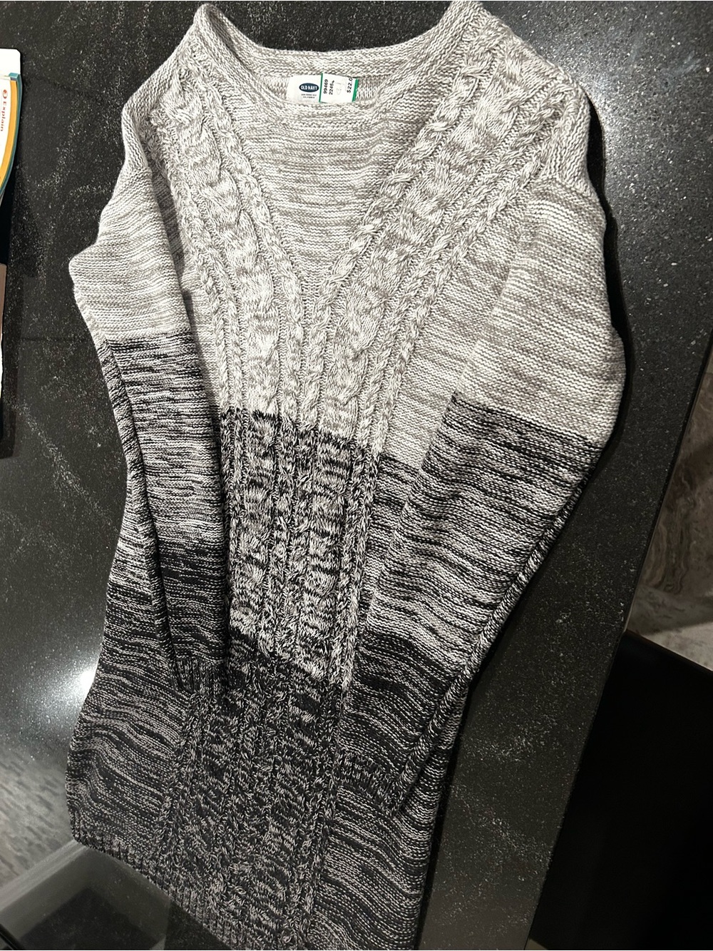 Old navy Women’s Ombre Cable-Knit Sweater Dress - Gray